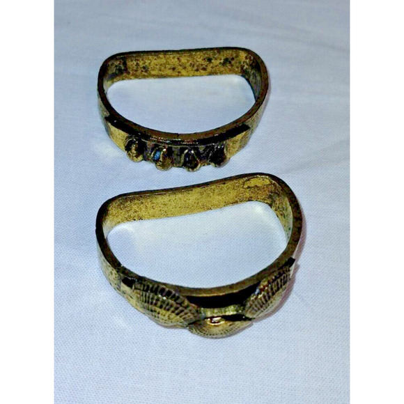 Metzke Antiqued Pewter - Seashell Design 4 Napkin Rings and 4 Place Card Holders - Picture 4 of 9